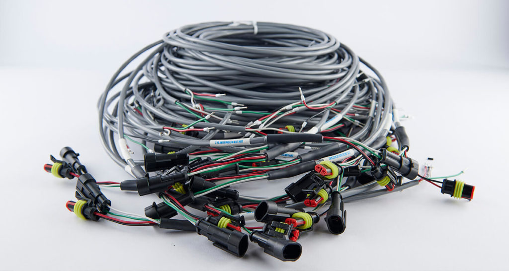 Completed wire harness assembly